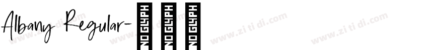 Albany Regular字体转换